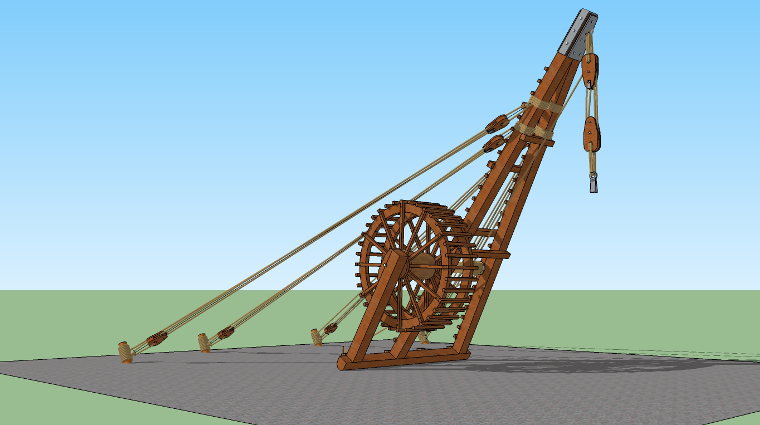 Roman Construction Crane